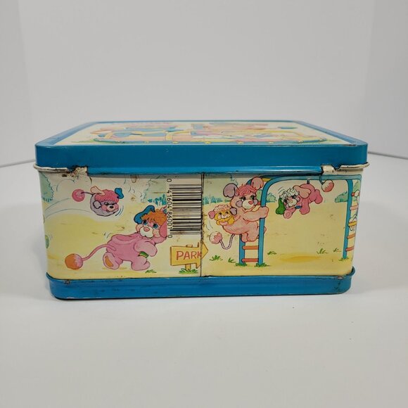 Vintage Aladdin Popples Metal Lunchbox  and Thermos Set 1986 - Picture 5 of 16
